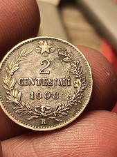 Moneta centesimi 1908 usato  Roma