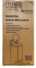 Arandela para lanterna de parede Home Decorators com vidro transparente preto fosco 16,6", usado comprar usado  Enviando para Brazil