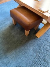 Italian leather footstool for sale  COVENTRY