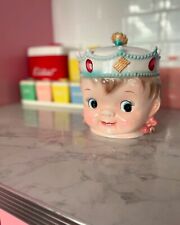 Ultra Raro Vintage Ucagco Frasco de Biscoito Lefton Crown Princess Kitsch Kawaii Htf comprar usado  Enviando para Brazil