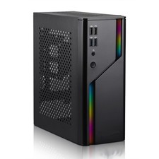 Mini-ITX HTPC Gehäuse mit 5V ARGB Frontpanel&4x USB-Anschlüssen for 1U-Netzteile comprar usado  Enviando para Brazil