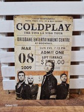 Coldplay tin metal for sale  MANCHESTER
