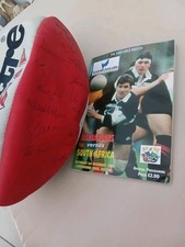 Bola de Rugby Assinada Bárbaros África do Sul 1994 Dublin + Programa Irlanda País de Gales comprar usado  Enviando para Brazil