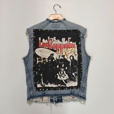 Colete jeans vintage personalizado Levi's Led Zeppelin tamanho M 100% algodão NOVO comprar usado  Enviando para Brazil