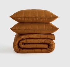 Conjunto de colcha caixa de bambu orgânico marmelo 2 fronhas completo queen terracota caixa aberta novo sem etiquetas comprar usado  Enviando para Brazil