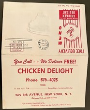 Vintage 1965 menu for sale  New Haven