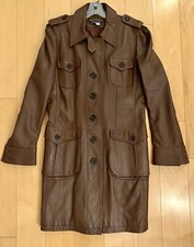 Trench coat VGUC Peruvian Connection couro de ovelha marrom caramelo 12 médio comprar usado Trench coat VGUC Peruvian Connection couro de ovelha marrom caramelo 12 médio comprar usado  Enviando para Brazil