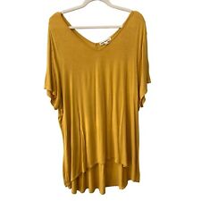 Usado, Camiseta Indigo Thread Co Feminina 3X Recorte Traseiro Túnica Amarela Mostarda Alta Baixa comprar usado  Enviando para Brazil