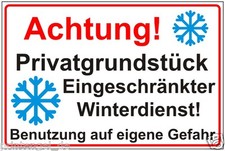 Schild winter privatgrundstüc gebraucht kaufen  Remagen