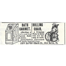 Usado, Armário de banho para cadeira de rodas New Haven Chair Co New Haven CT 1892 Ad AG2-S25 comprar usado  Enviando para Brazil