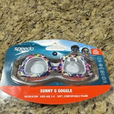 Óculos de natação Speedo Sunny G infantil impressão 3–8 multicolor redemoinho cor pacote aberto novo Cp, usado comprar usado  Enviando para Brazil