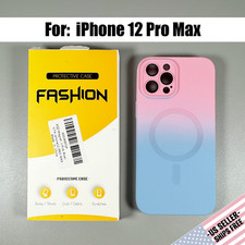 Capa para iPhone 12 Pro Max -Bubblegum azul degradê | Proteção de lente | Magnética comprar usado  Enviando para Brazil