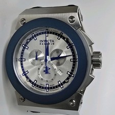 Invicta Reserve Akula relógio cronógrafo masculino 10956 prata 52mm fabricado na Suíça comprar usado  Enviando para Brazil