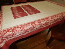 TOALHA DE MESA E GUARDANAPOS BAINHA PONTO RETÂNGULO 52" x 70" LARANJA QUEIMADA COLHEITA OUTONO comprar usado  Enviando para Brazil