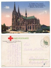 100996 - Cöln - Katedra, strona południowa - pocztówka, przebiegła w 1915 roku, używany na sprzedaż  Wysyłka do Poland