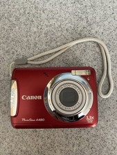 Canon Cyber shot A480 caixa aberta vermelha testada funciona comprar usado  Enviando para Brazil