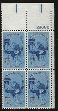 US Scott #1155, Bloco de Placa #26680 1960 Deficiente 4c FVF MNH Superior Direito comprar usado  Enviando para Brazil
