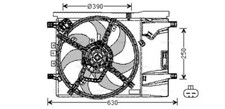 Ventilador de radiador AVA OL7539 para Opel Corsa (2007) 1.0 Ecotec comprar usado  Enviando para Brazil