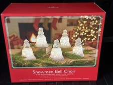 Bonecos de neve Hallmark coro sino 5 músicas música sincronizada luzes coloridas controle remoto comprar usado  Enviando para Brazil