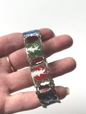 Pulseira painel prata esterlina Siam 23 gramas vintage multicolorida comprar usado Pulseira painel prata esterlina Siam 23 gramas vintage multicolorida comprar usado  Enviando para Brazil