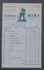 Invoice 1937 charbon d'occasion  Expédié en Belgium