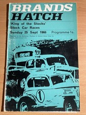 Stock car programme for sale  BURTON-ON-TRENT