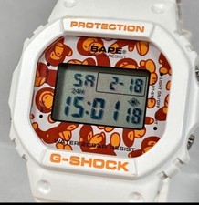 Relógio de pulso digital CASIO G-SHOCK x A Bathing Ape BAPE Mylo DW-5600 branco Japão comprar usado  Enviando para Brazil