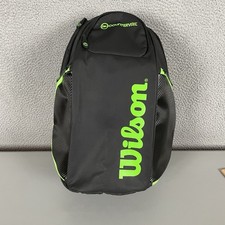 Mochila raquete de tênis Wilson preta verde bolsos de lâmina de compensação, usado comprar usado  Enviando para Brazil