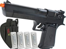 Pistola Evike Airsoft-DesertEagle Lic Magnum 44 Airsoft (Preta com 4 ExtraMags & Coldre) comprar usado  Enviando para Brazil