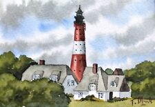 ORIGINAL AQUARELL -  Leuchtturm Pellworm. comprar usado  Enviando para Brazil