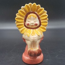 Vaso de flores vintage jardim de girassol bebê sentado em cerâmica vitrificada adorável como está comprar usado  Enviando para Brazil