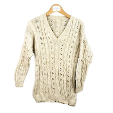 Pull blanc beige d'occasion  Ménéac