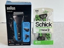 Combo de afeitado para hombre-Braun Serie 3 afeitadora recargable en húmedo/seco; 4pk Maquinilla de afeitar elegante segunda mano  Embacar hacia Mexico