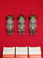 1x ECC801S TELEFUNKEN NOS NEU Röhre geprüft Tube NEW Valve GE 6201 USA Valvula comprar usado  Enviando para Brazil