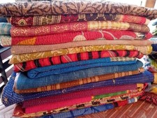 Lote por atacado 10 peças colcha Kantha vintage feita à mão colcha cobertor de algodão comprar usado  Enviando para Brazil