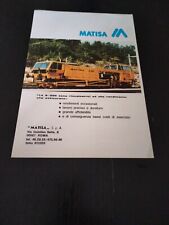 1980 MATISA ITALIA  RINCALZATRICE B-200 FERROVIA VINTAGE PUBBLICITA AD comprar usado  Enviando para Brazil