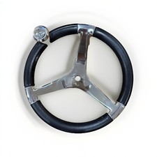 Volante Schmitt Marine 13,5” com botão Edson estado perfeito Couro costurado comprar usado  Enviando para Brazil