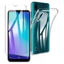 PROTETOR DE TELA DE VIDRO TEMPERADO + ESTOJO TPU silicone transparente para ZTE BLADE A51 LITE comprar usado  Enviando para Brazil