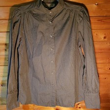 Camisa WAH Maker Frontier feminina grande cinza colarinho banda ocidental estrelas vintage, usado comprar usado  Enviando para Brazil