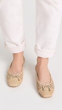 Sam Edelman MAY BALLET FLAT Tamanho 7 Tecido Natural Escuro Vime Bege comprar usado  Enviando para Brazil