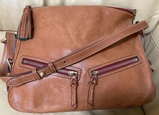 Usado, Bolsa Hobo Dooney Bourke Couro Marrom Natural Florentino Zíper Médio Rústica comprar usado  Enviando para Brazil