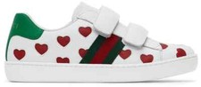 Usado, Tênis Gucci Z4058 infantil couro branco corações Ace tamanho UE 32 comprar usado  Enviando para Brazil