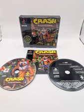 Crash Bandicoot PS1 jogo caixa grande manual e disco demo excelente Demonstração UK PAL comprar usado  Enviando para Brazil