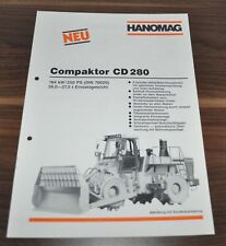 Folleto compactador Hanomag Compaktor CD280 1989 segunda mano  Embacar hacia Argentina