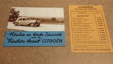 Brochure citroen traction d'occasion  Vertus