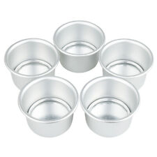 5 peças 2 polegadas alumínio redondo mini panela de bolo molde bandeja antiaderente assadeira lata removível comprar usado  Enviando para Brazil
