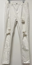 Jeans feminino SHEIN denim V2 tamanho XL elástico desgastado e cropped UE 44, usado comprar usado  Enviando para Brazil