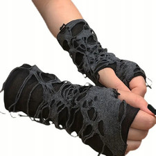 Rękawiczki punk emo grunge cosplay siatka półpalcowe uniwersalne unisex na sprzedaż  PL