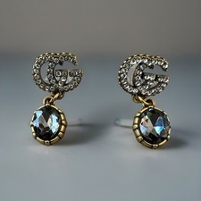 Gold diamante earrings for sale  LOUTH