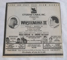 Wwfhulk hogan wrestlemania for sale  Sycamore